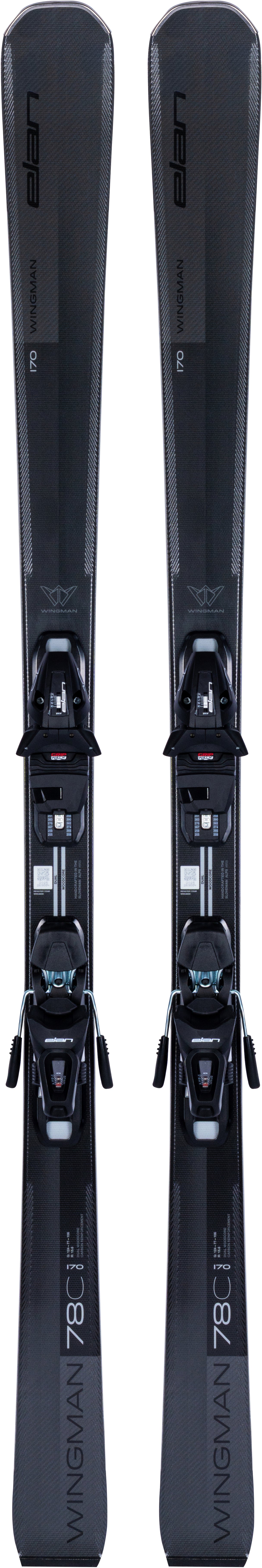 Wingman78CEL10GWShiftX- Black ski on a white background