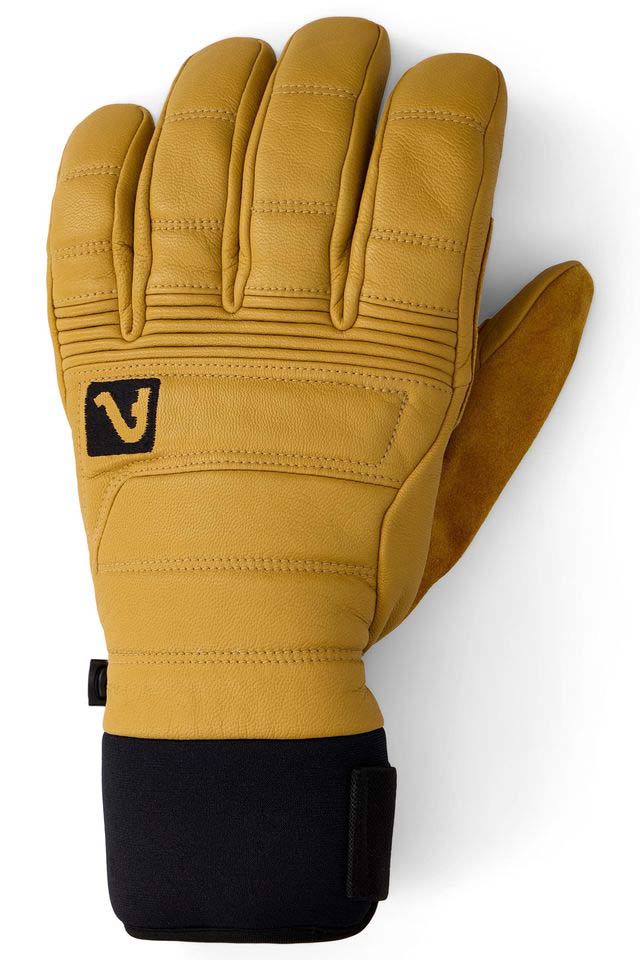 WolverineGlove-Yellow glove with black cuff on a white background
