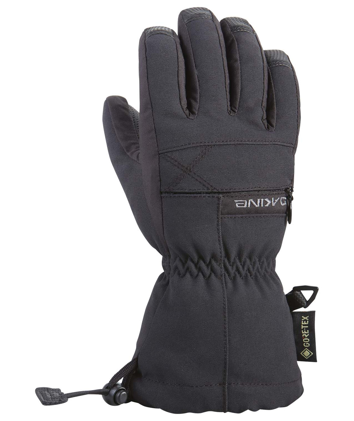 YouthAvengerGore-TexGlove-Black glove with GORE-TEX branding on a white background