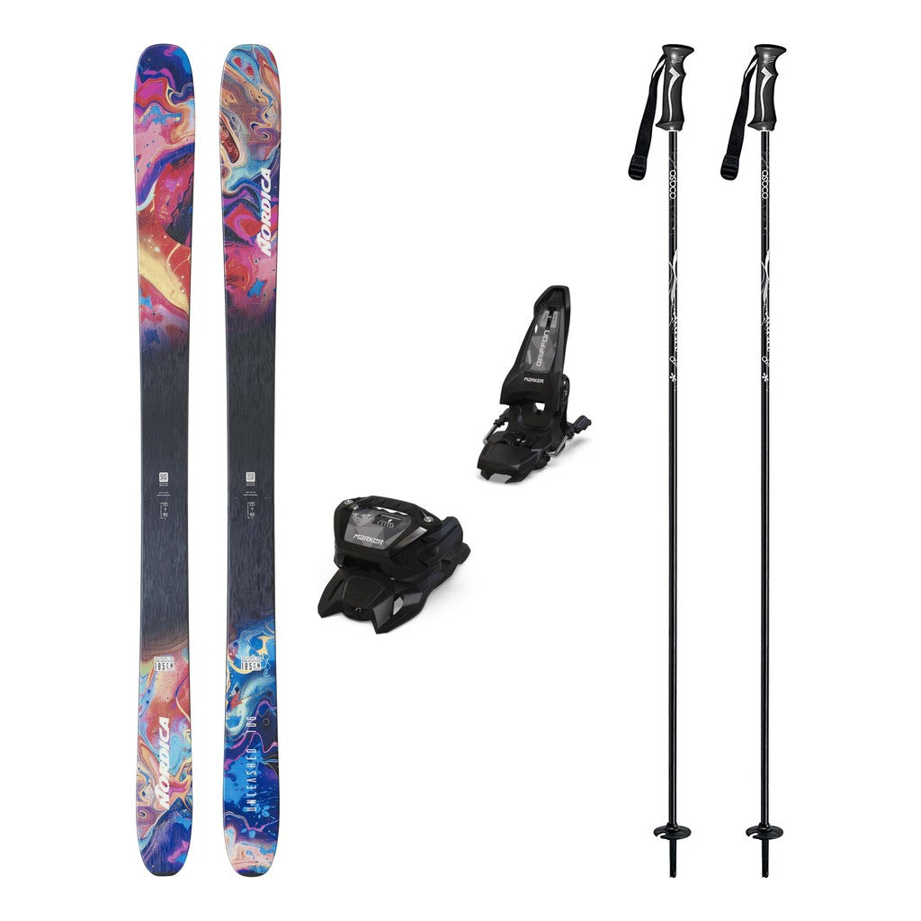 Nordica Unleashed 106 Mens Skis 2027 with Griffon 13 Bindings Ski Package - Black