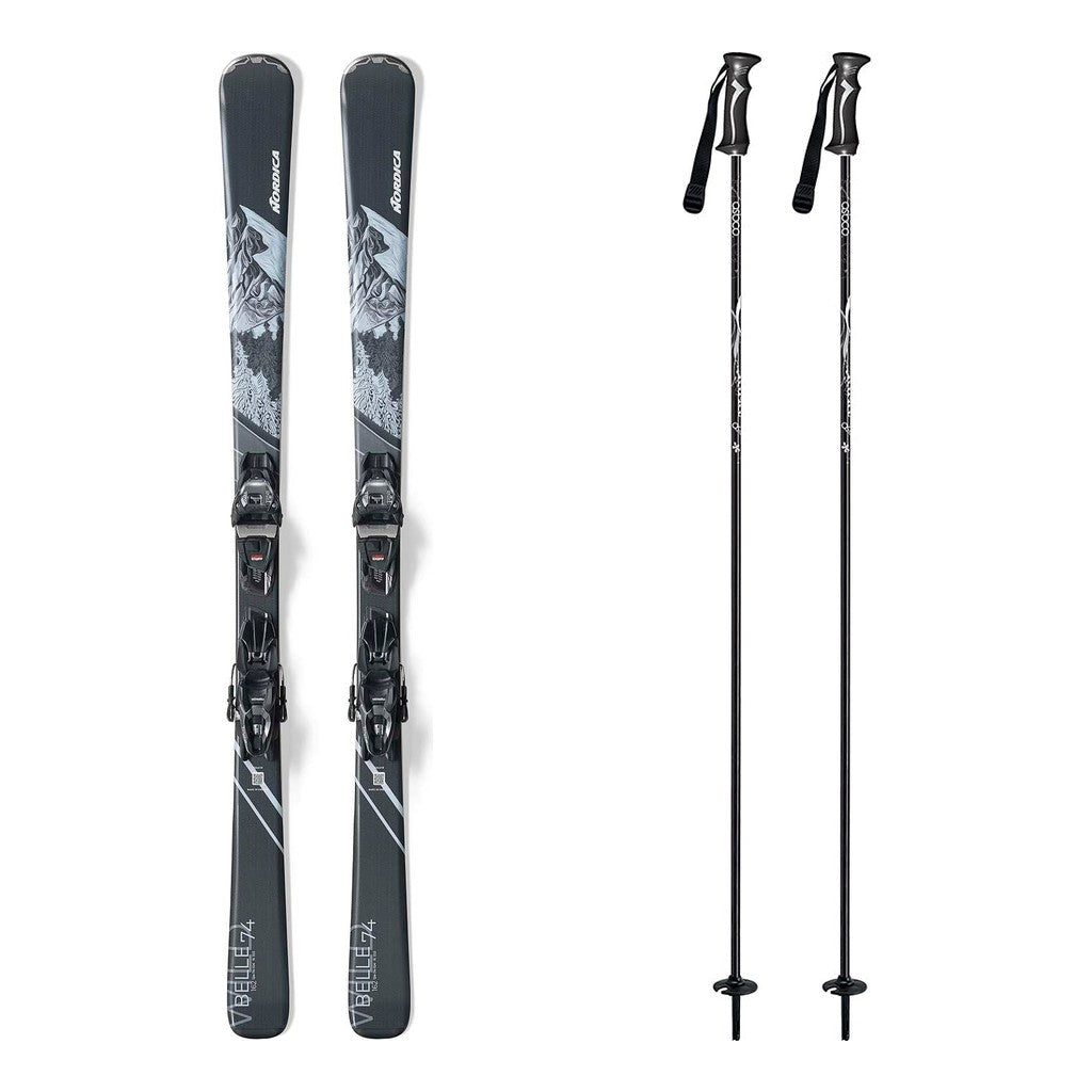 Nordica Wild Belle 74 Womens Skis 2027 with Comp 10 System Bindings Ski Package
