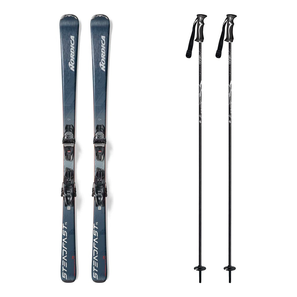 Nordica Steadfast 75 CA Mens Skis 2027 with Comp 10 System Bindings Ski Package