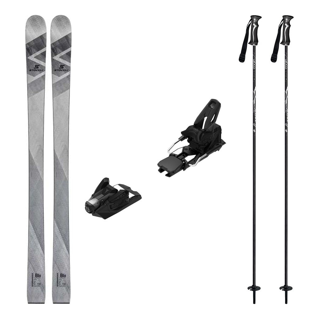Stockli Stormrider 88 Mens Skis 2027 with Strive 14 Bindings Ski Package - Black