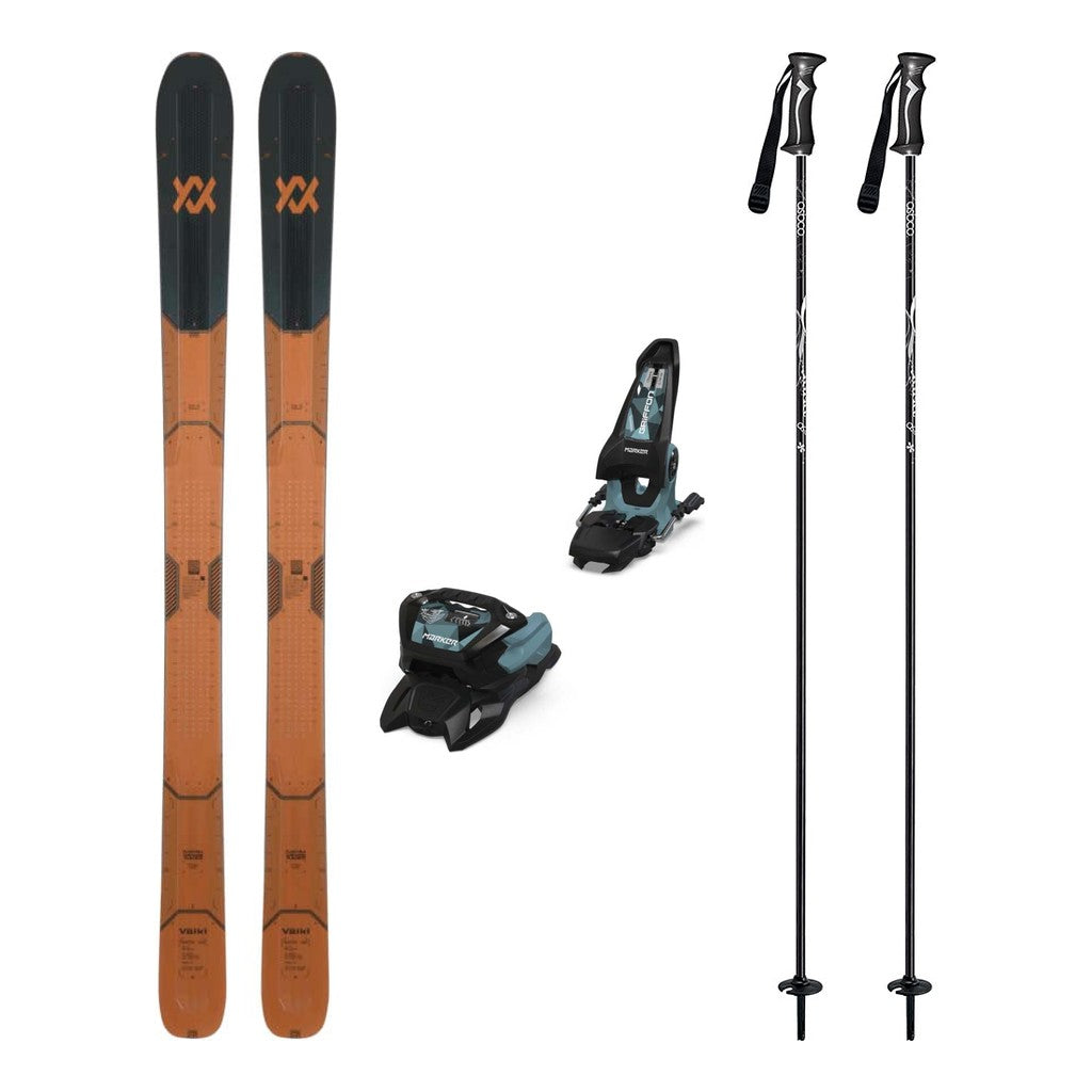 Volkl Mantra 108 Size 177cm Adult Skis 2026 with Marker Griffon 13 Bindings Ski Package - Black/Powder Blue