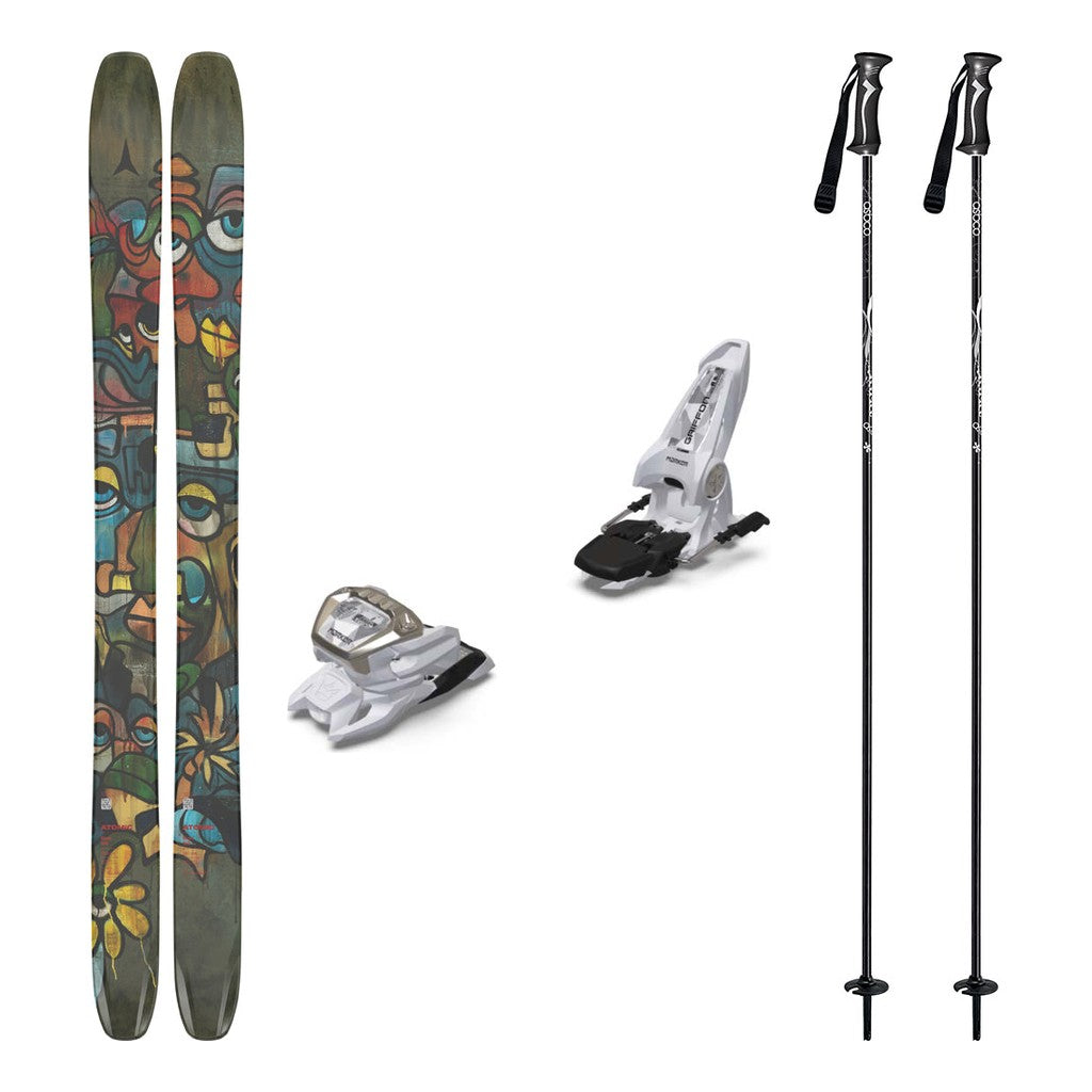 Atomic Bent 110 Adult Skis 2026 with Marker Griffon 13 Bindings Ski Package - White