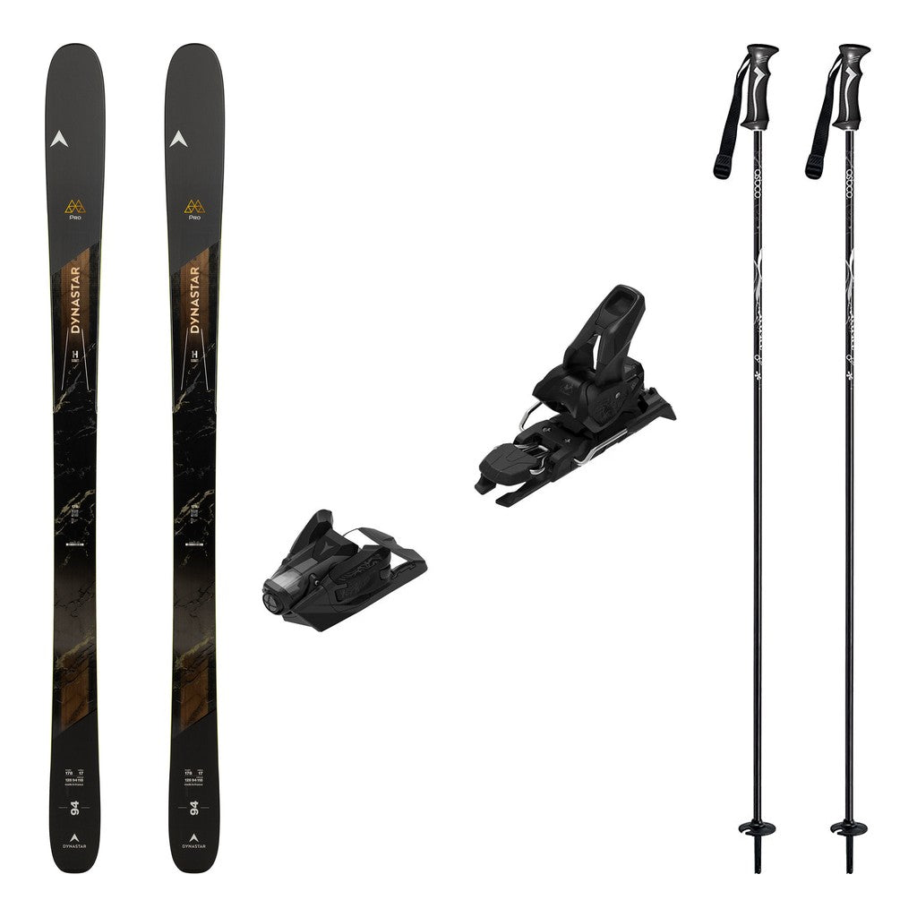 Dynastar M-Pro 94 TI Mens Skis 2026 with Strive 12 Bindings Ski Package - Black