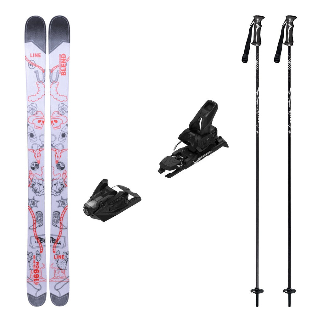 Line Blend TBL Adult Skis 2026 with Strive 12 Bindings Ski Package - Black