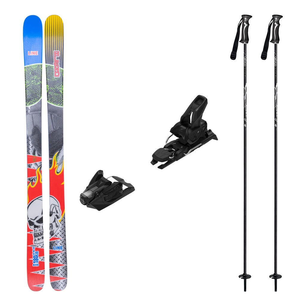 Line Blend Adult Skis 2026 with Strive 12 Bindings Ski Package - Black