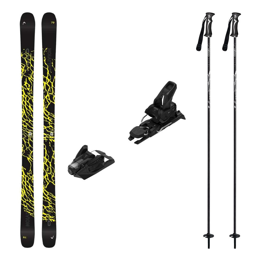 Head Oblivion 79 Adult Skis 2026 with Strive 12 Bindings Ski Package - Black