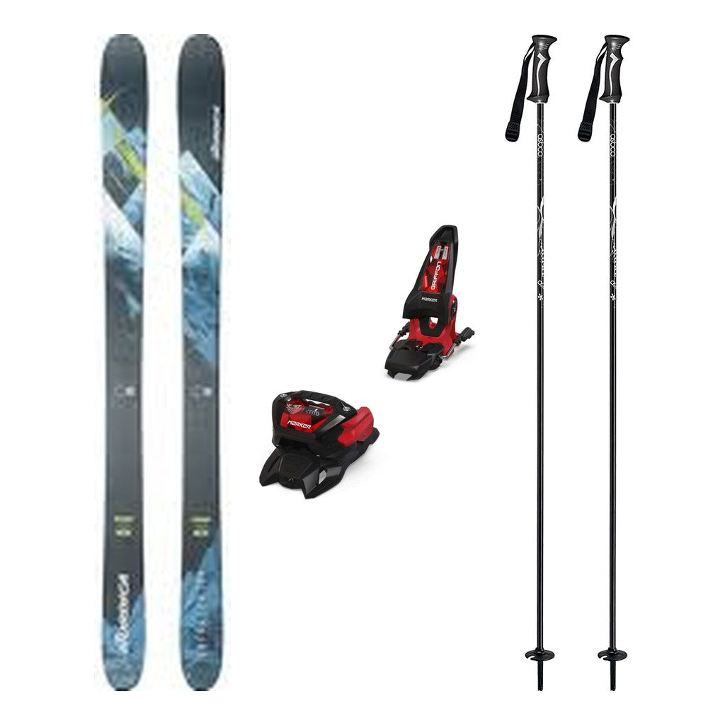 Nordica Enforcer 104 Mens Skis 2026 with Marker Griffon 13 Bindings Ski Package - Black/Red