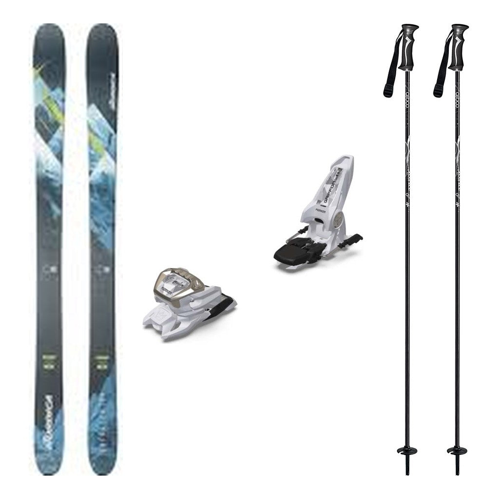 Nordica Enforcer 104 Mens Skis 2026 with Marker Griffon 13 Bindings Ski Package - White