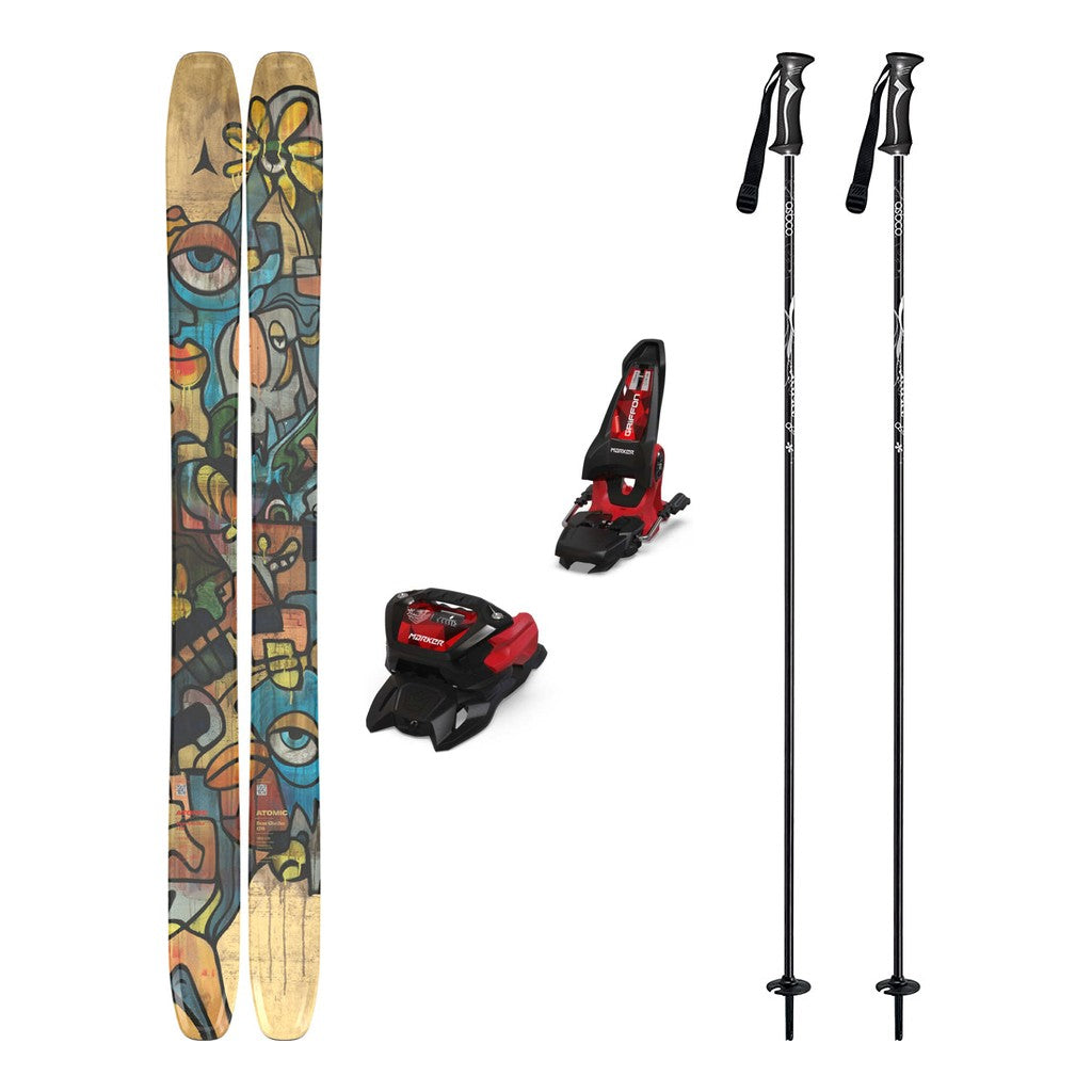 Atomic Bent Chetler 120 Mens Skis 2026 with Marker Griffon 13 Bindings Ski Package - Black/Red