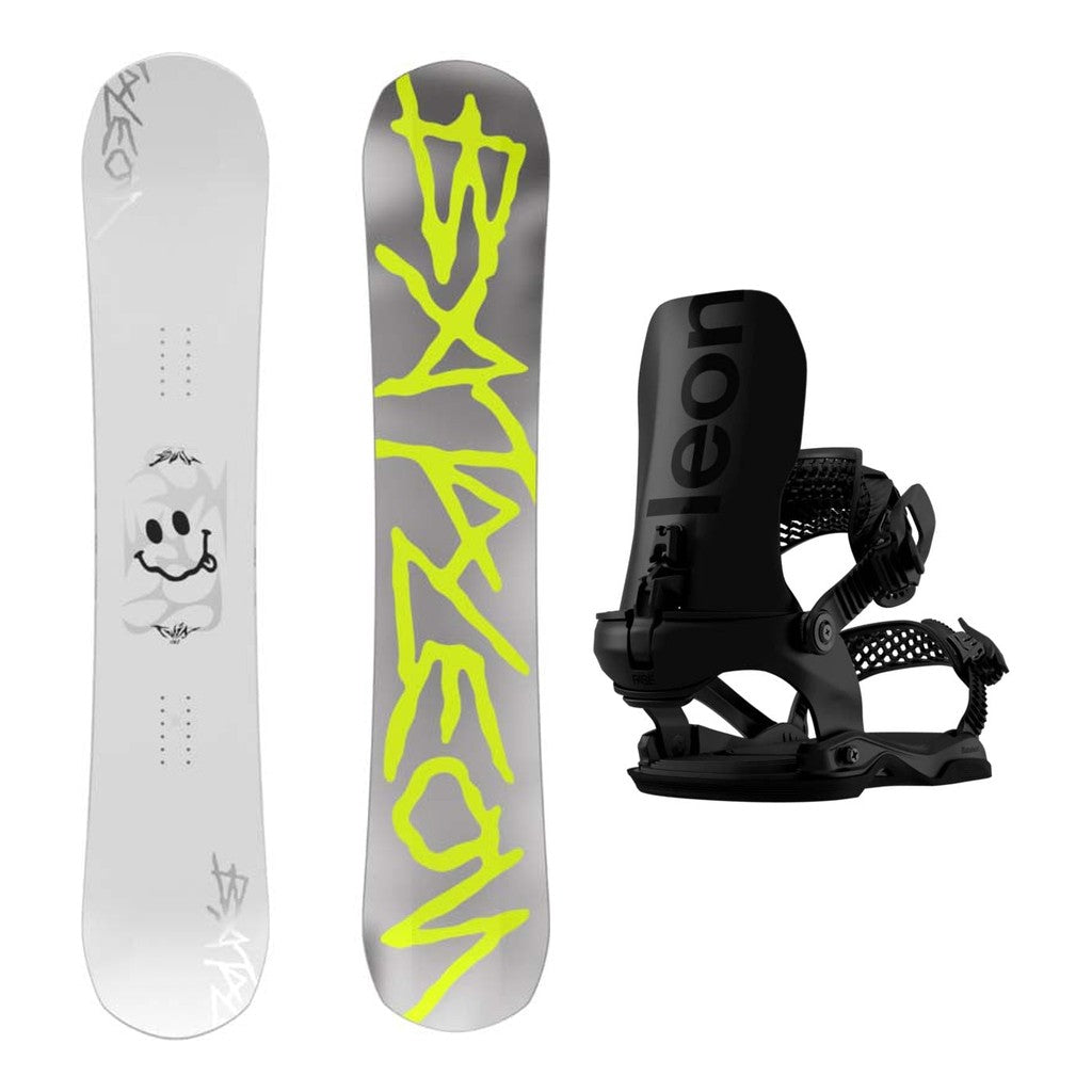 Bataleon Evil Twin Mens Snowboard 2027 with Blaster AW FASE Bindings Snowboard Package - Black