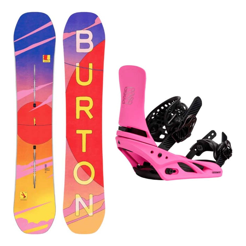 Burton Feelgood Womens Snowboard with Lexa X Re:Flex Bindings Snowboard Package