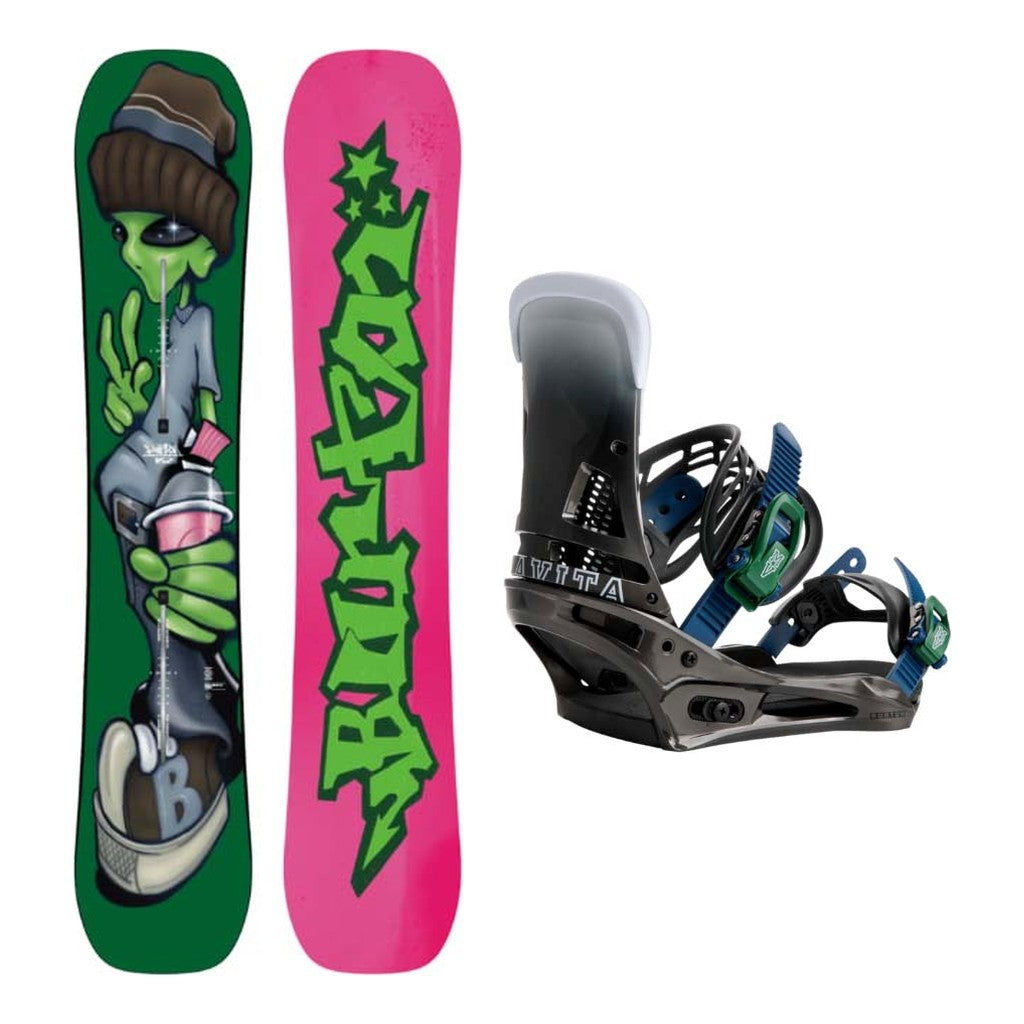 Burton Good Company Camber Adult Snowboard with Malavita Bindings Snowboard Package