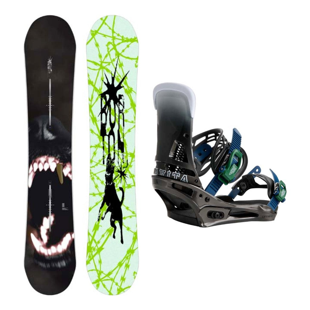 Burton Process Mens Snowboard with Malavita Bindings Snowboard Package