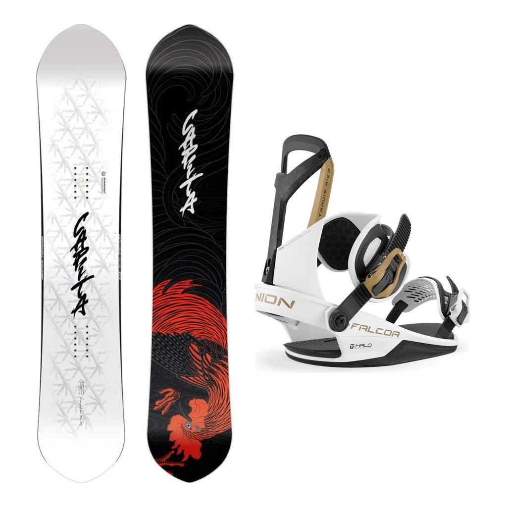 Capita Kazu Kokubo Pro Mens Snowboard 2027 with Falcor Bindings Snowboard Package - White