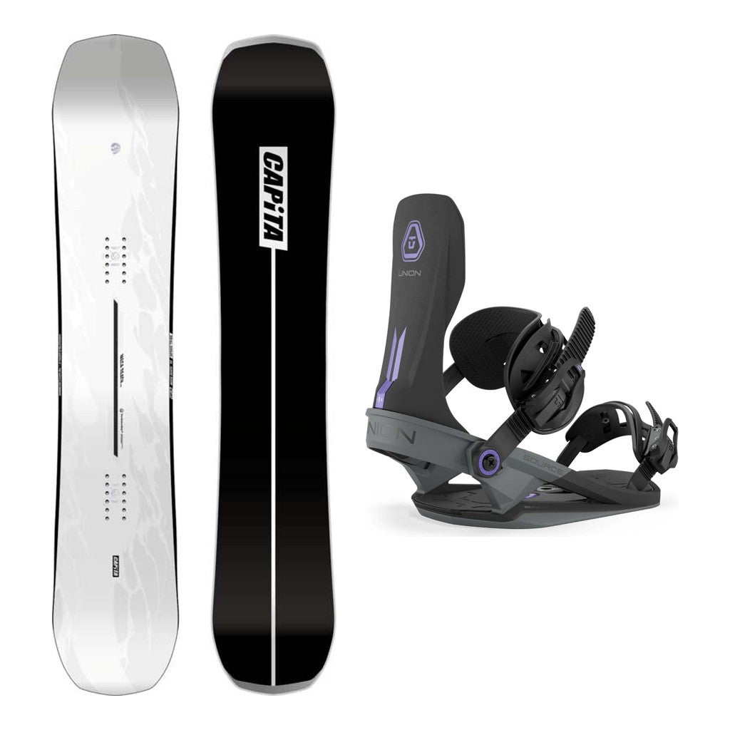Capita Mega Death Mens Snowboard 2027 with Source Bindings Snowboard Package