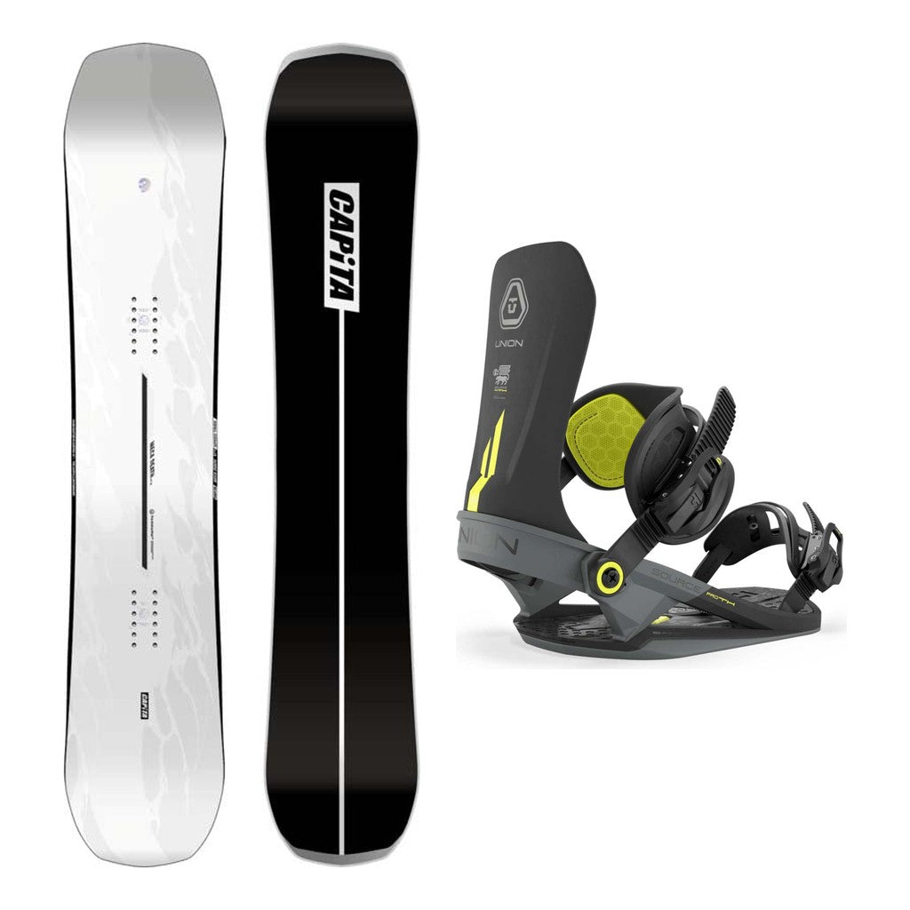 Capita Mega Death Wide Mens Snowboard 2027 with Source Pro Bindings Snowboard Package