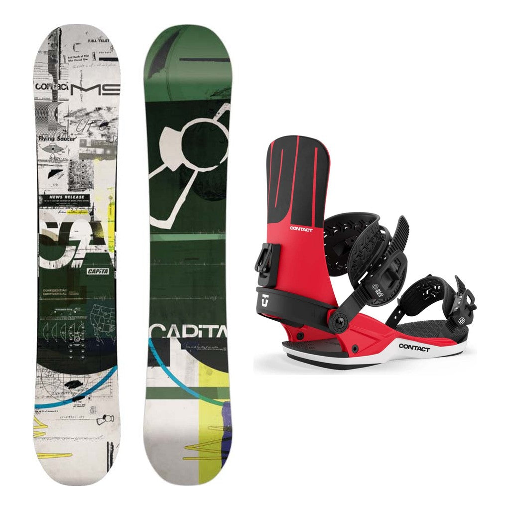 Capita Outerspace Living Mens Snowboard 2027 with Contact Bindings Snowboard Package