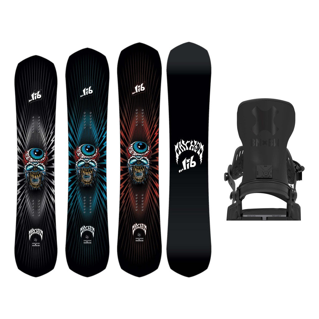 Lib Tech Mayhem Ripper Mens Snowboard 2027 with Bent Metal Transfer Pro Bindings Snowboard Package