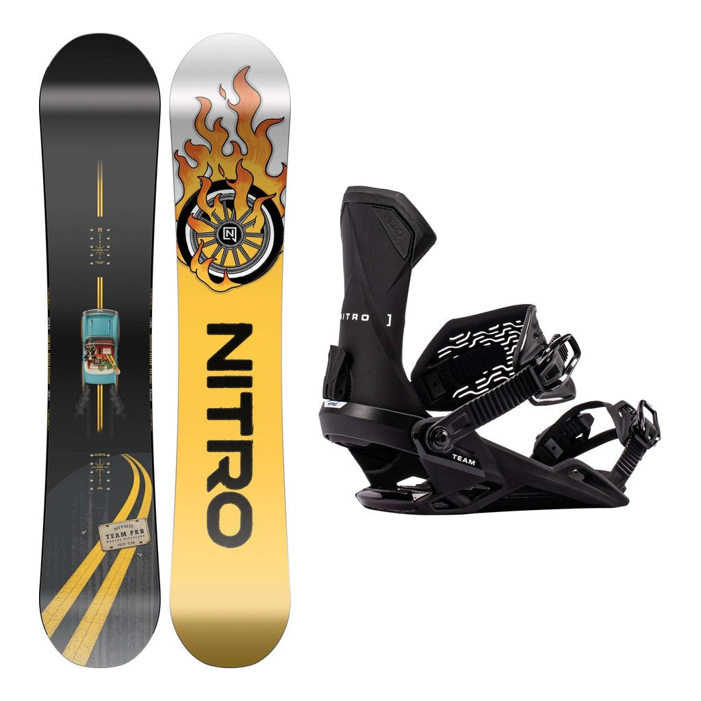 Nitro Team Pro Marcus Kleveland Mens Snowboard 2027 with Team Bindings Snowboard Package