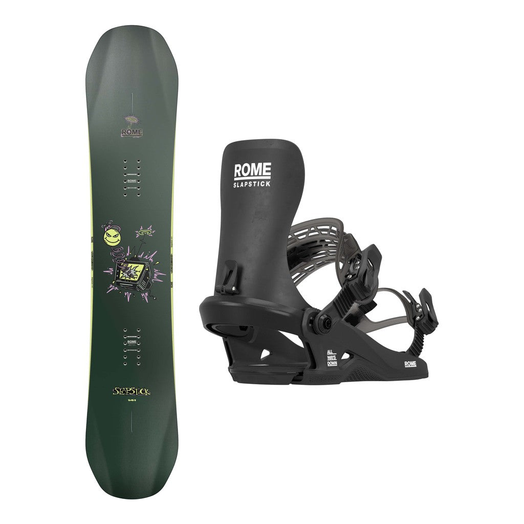 Rome Slapstick Kids Snowboard 2027 with Slapstick Bindings Snowboard Package