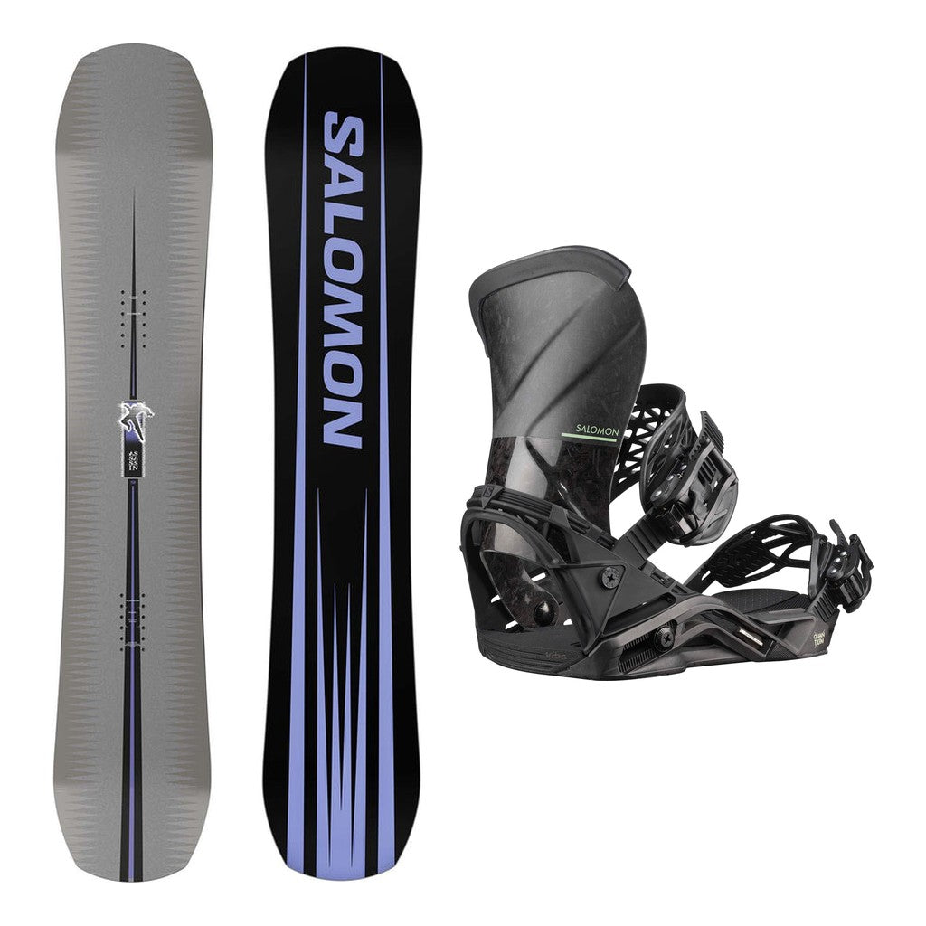 Salomon Assassin Pro Mens Snowboard 2027 with Quantum Carbon Bindings Snowboard Package