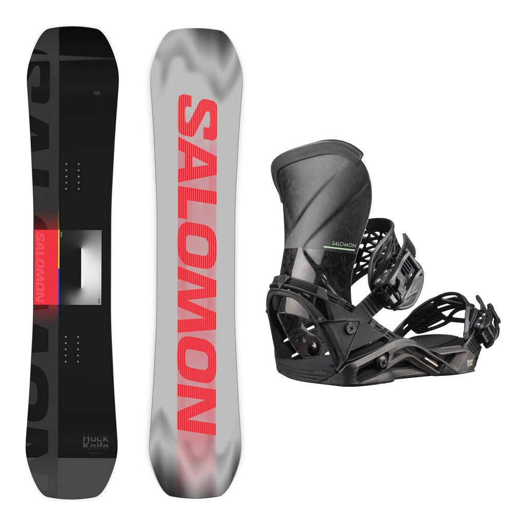 Salomon Huck Knife Pro Mens Snowboard 2027 with Quantum Carbon Bindings Snowboard Package