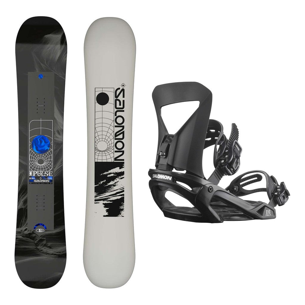 Salomon Pulse Mens Snowboard 2027 with Pact Bindings Snowboard Package