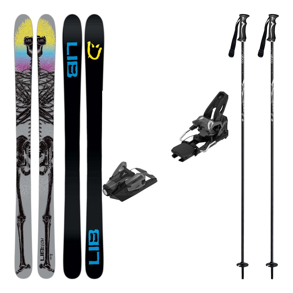 Lib Tech Hemi 102 Mens Skis 2027 with Strive 14 Bindings Ski Package - Black/Gunmetal