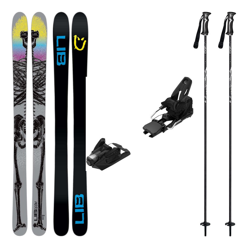 Lib Tech Hemi 102 Mens Skis 2027 with Strive 14 Bindings Ski Package - Black