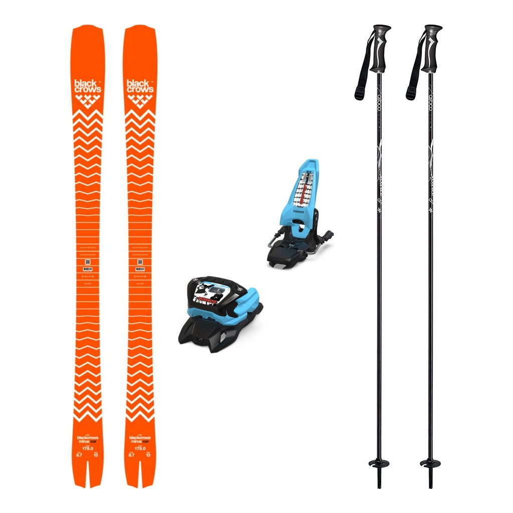 Blackcrows Mirus Cor Adult Skis 2027 with Griffon 13 ID Bindings Ski Package - Black/Light Blue