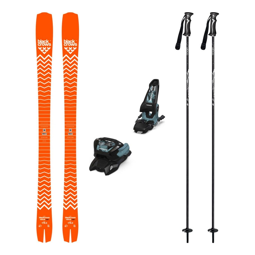 Blackcrows Mirus Cor Adult Skis 2027 with Griffon 13 ID Bindings Ski Package - Black/Powder Blue