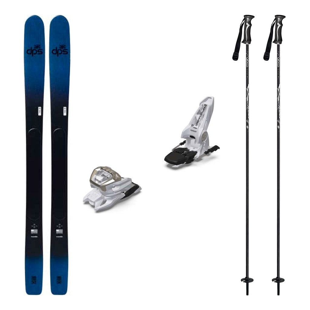DPS Kaizen 100 Mens Skis 2027 with Griffon 13 ID Bindings Ski Package - White