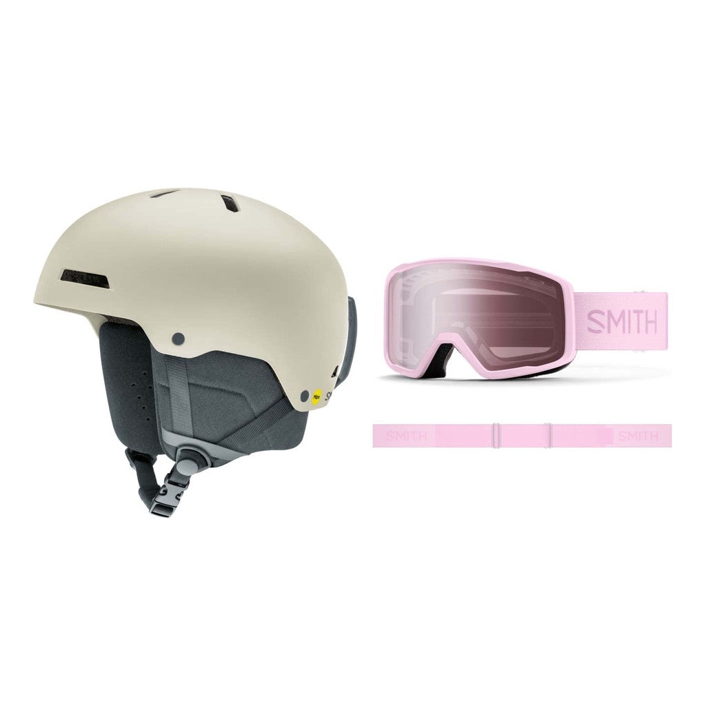 Smith Rodeo MIPS Adult Helmet 2027 with Tribute Goggles Package - Matte Chalk