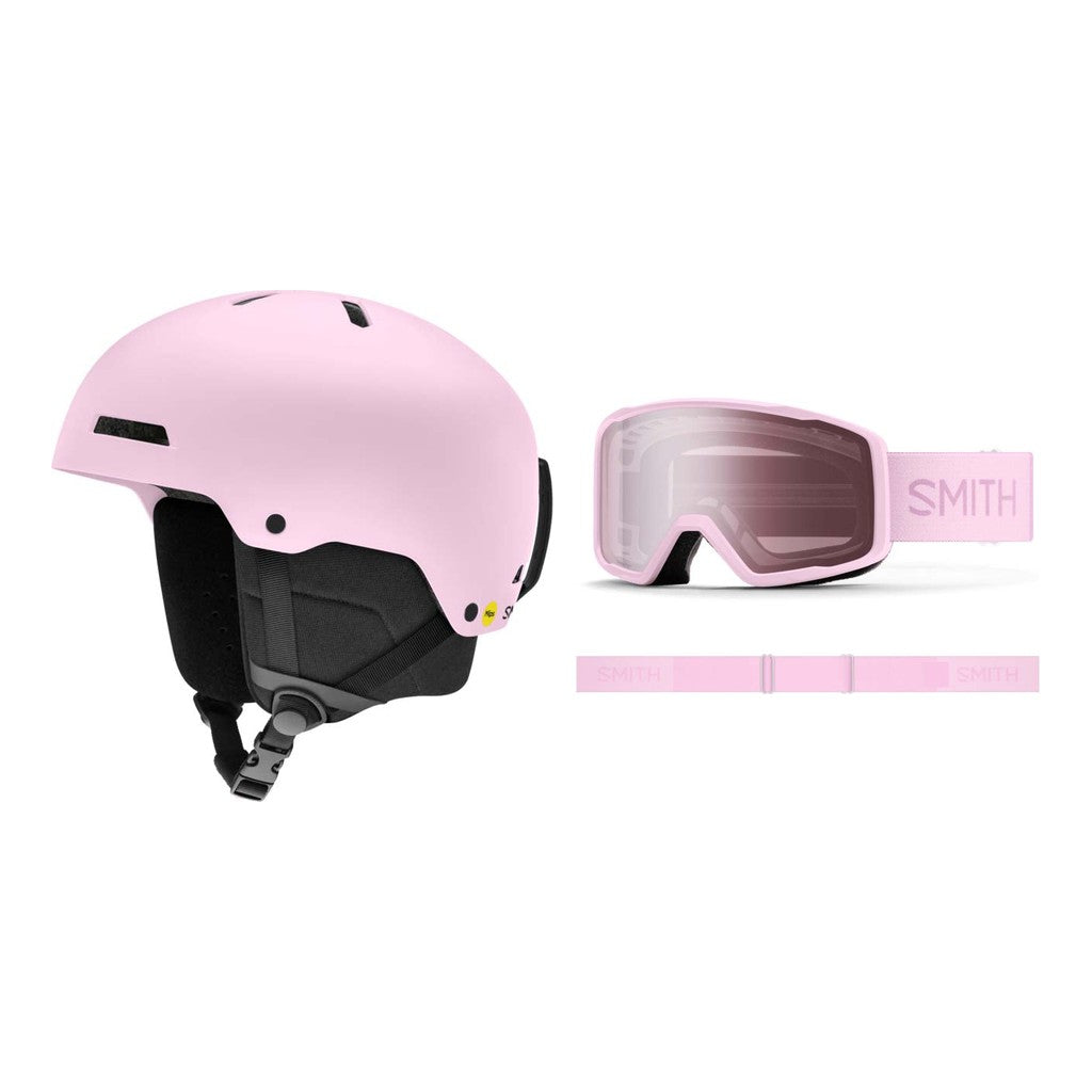 Smith Rodeo MIPS Adult Helmet 2027 with Tribute Goggles Package - Matte Pink Frost