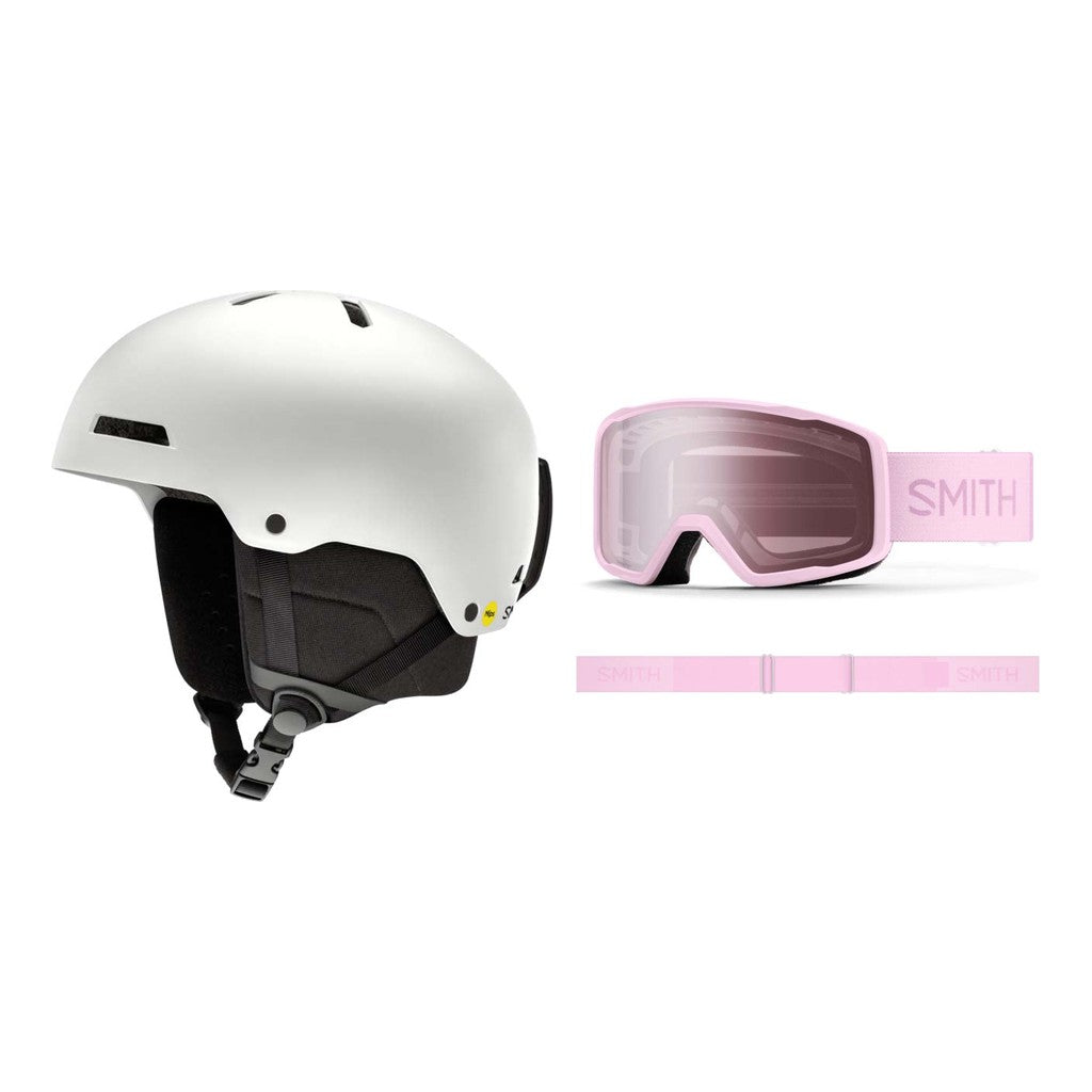 Smith Rodeo MIPS Adult Helmet 2027 with Tribute Goggles Package - Matte White