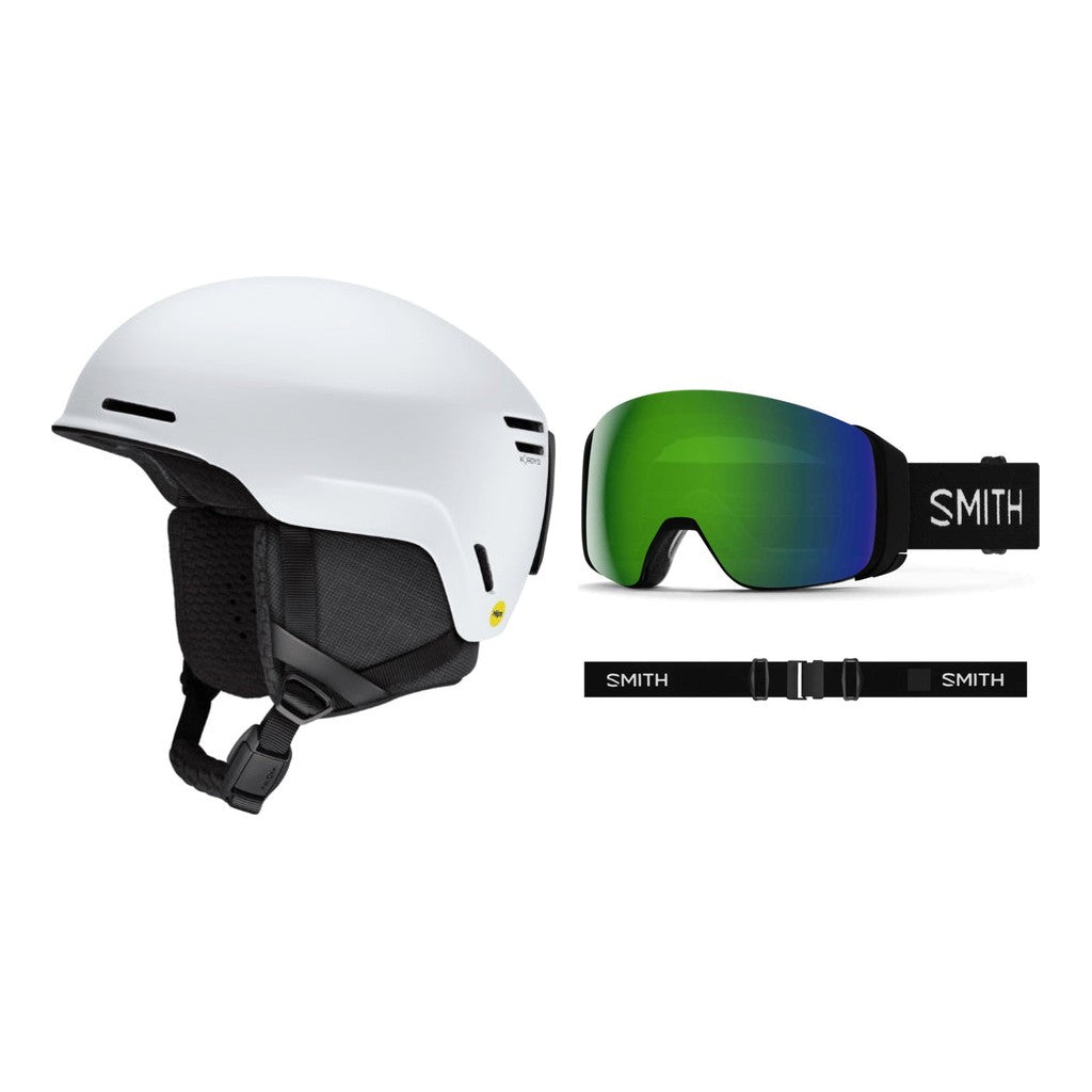 Smith Method Pro MIPS Adult Helmet 2027 with 4D MAG Goggles Package - Matte White