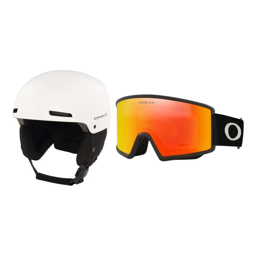 Oakley MOD1 Pro MIPS Helmet 2027 with Target Line M Goggles Package - White