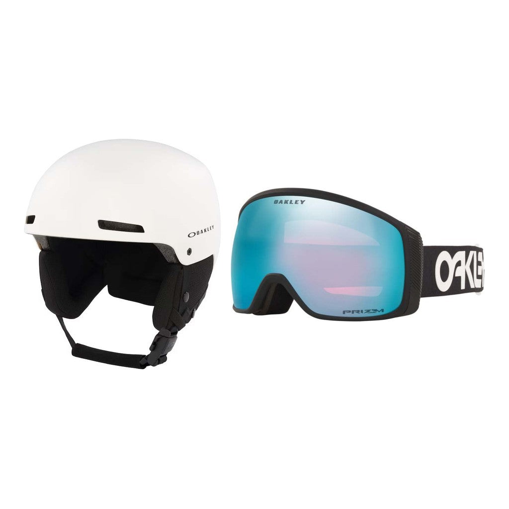 Oakley MOD1 Pro MIPS Helmet 2027 with Flight Tracker M Goggles Package - White