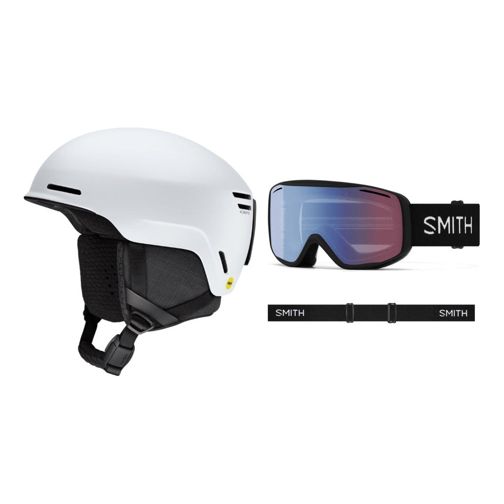 Smith Method MIPS Adult Helmet 2027 with Rally Goggles Package - Matte White