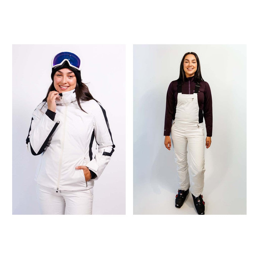 Karbon Athena Womens Insulated Jacket 2027 with Iris Bibs Package (Porcelain (PC))