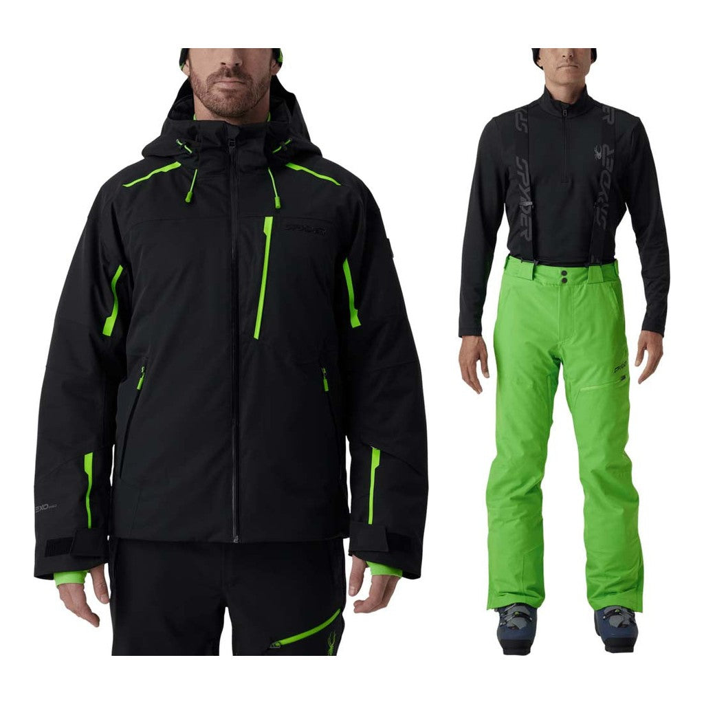 Spyder Leader Mens Jacket 2027 with Dare Pants Package (Strobe Green)