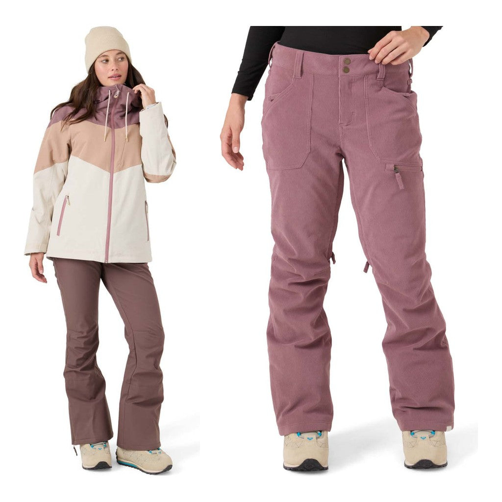 Roxy Winter Haven Womens Jacket 2027 with Nadia Pants Package (Rose Taupe)