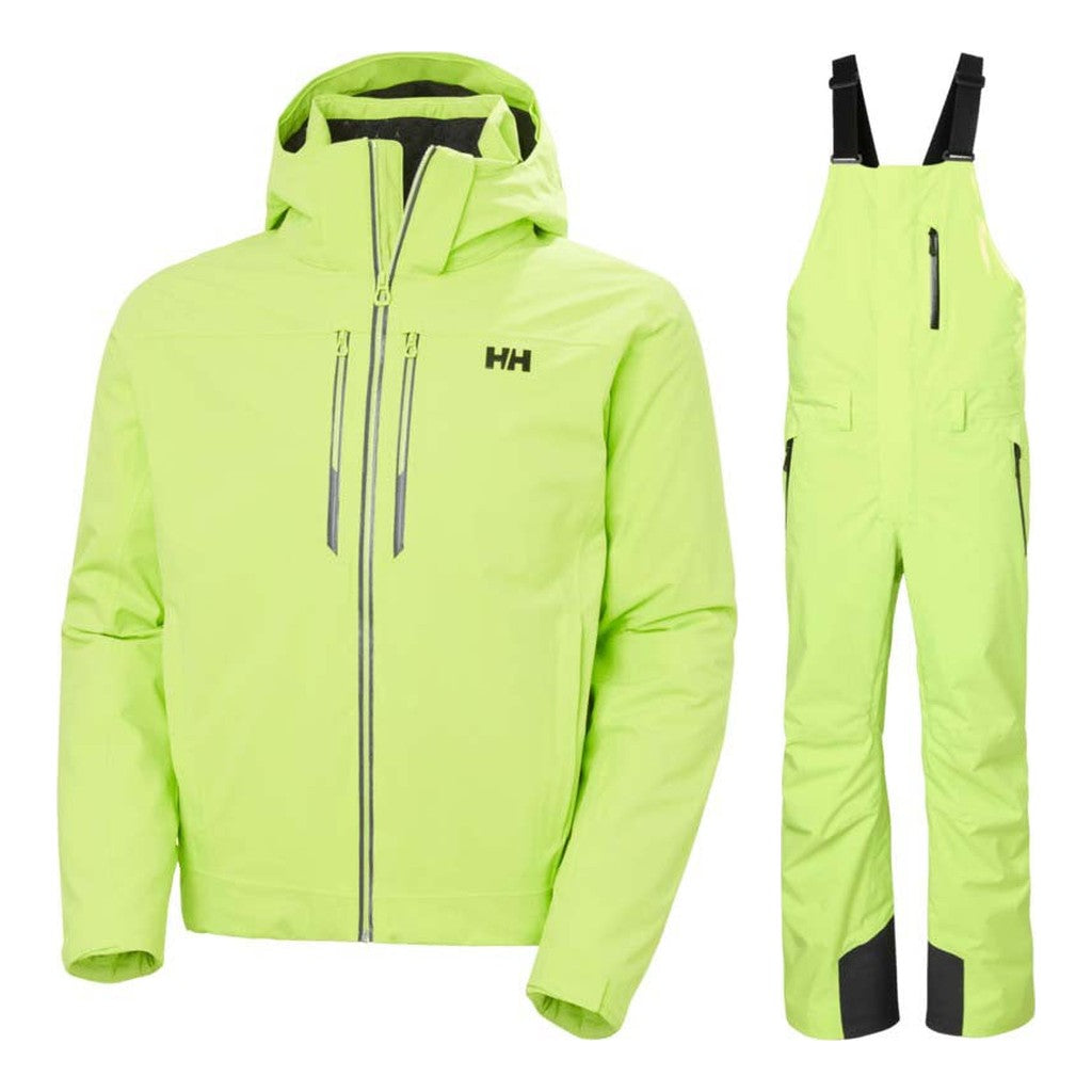 Helly Hansen Alpha Lifaloft Jacket Mens 2027 with Legendary Bibs Package (Luminous Green)