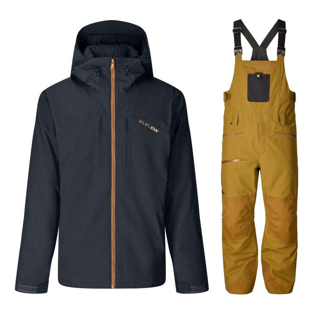Flylow Roswell Mens Jacket 2027 with Baker Bibs Package (Black)