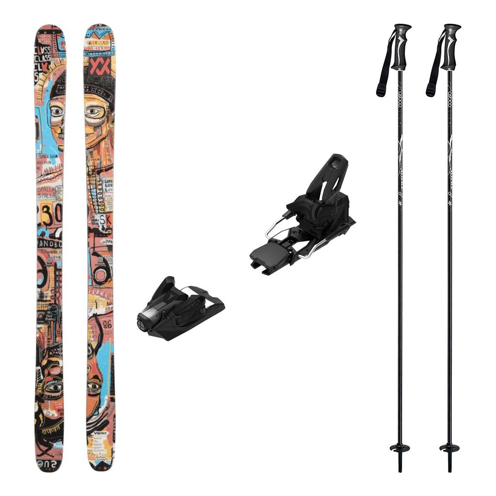 Volkl Revolt 104 Skis 2027 with Strive 14 Bindings Ski Package - Black