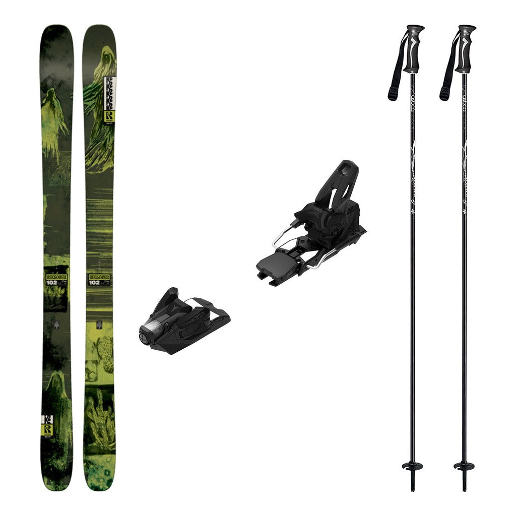 K2 Reckoner 102 Mens Skis 2027 with Strive 14 Bindings Ski Package - Black