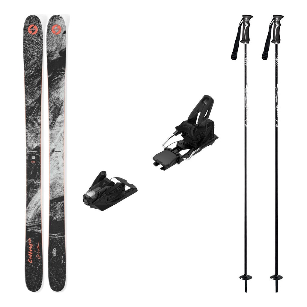 Blizzard Canvas 100 Mens Skis 2027 with Strive 14 Bindings Ski Package - Black